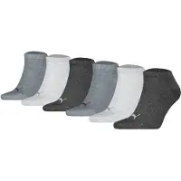 Puma Unisex Sneakersocken, 6er Pack - Sneaker Plain ECOM 6P, Logo, einfarbig