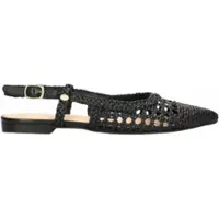 Fred de la bretoniere Damen Elenora Sling Slingback Woven Leather Black-Schuhgröße 40