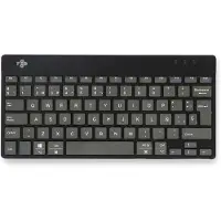 R-Go Tools Ergonomische Tastatur R-Go Compact Break, kompakte Tastatur mit Pausensoftware, QWERTY (ES), Bluetooth, Schwarz, Kabellos, Bluetooth, Scherenschalter, QWERTY, Schwarz