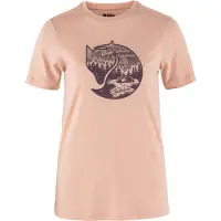 Fjällräven - T-shirt aus Merinowolle &ndash; Damen / Frau &ndash; Abisko Wool Fox - Abisko Wool Fox SS W Chalk Rose Port für Damen aus Wolle - Größe