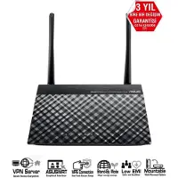 Asus DSL-N16, Wi-Fi 4 (802.11n), Einzelband (2,4GHz), Ethernet/LAN, ADSL2, Schwarz, Tragbarer Router