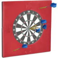 Relaxdays Dartscheibe Schutzring "R6", Wandschutz für 45 cm Dartboard, EVA, Dart Auffangring HBT: 71x71x3 cm, bordeaux