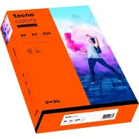 OVOL Farbiges Kopierpapier tecno colors, DIN A3, 80 g/m², intensivorange, 500 Blatt