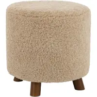 J-Line Hocker Schaf Bein Polyester Beige