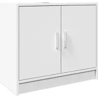 vidaXL Waschbeckenunterschrank Weiß 63x29x55 cm Holzwerkstoff