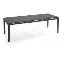 Oviala Ausziehbarer Gartentisch aus Aluminium für 8 Personen Grau - Galilée