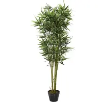 WDMT Kunstpflanze Bambus – ø 18 x 135 cm – Phyllostachys – Wartungsfreie Bambuspflanze – Grün
