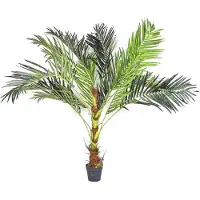 WDMT Sagopalme aus Kunststoff - ø 60 x 142,5 cm - Wartungsfreie Cycas Revoluta - Kunstpflanze - Grün