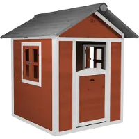 Axi Spielhaus Beach Lodge in Rot | Kleines Spielhaus aus Holz für Kinder | 135 x 111 x 133 cm
