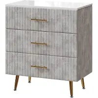 Vicco Kommode Velia Grau 70 x 78.5 cm mit 3 Schubladen, Model 53032