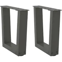 vidaXL Couchtischbeine V-Form 2 Stück Anthrazit 30x(30-31,3) cm Stahl