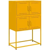 vidaXL Sideboard Senfgelb 68,5x38,5x107 cm Stahl
