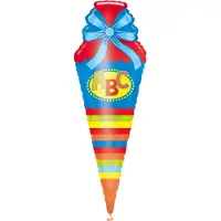 Magni Folienballon Schultüte 35x111cm blau