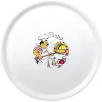 Saturnia 6 x Napoli Dekor weiß Pizzateller 31cm * Motiv