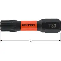 Rotec - IMPACT - Schraubenbit - T 20 - L=30 - C6.3 - BASIC (10 Stück) - EU -