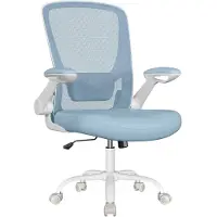 Songmics Bürostuhl OBN037Q01, hellblau, Stoff / Netz, belastbar bis 120 kg