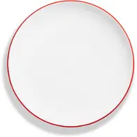 Gmundner Keramik Rubinroter Rand, Dessertteller Cup (Ø 20cm)