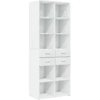 vidaXL Hochschrank Weiß 70x42,5x225 cm Holzwerkstoff