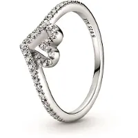 Pandora 199302C01 Silber Damenring Sparkling Wishbone Heart