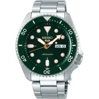 Seiko Herrenuhr 5 Sports SRPD63K1 grünes Zifferblatt 10bar Edelstahl 43mm Durchmesser Cal.4R36