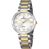 Festina Damenuhr Mademoiselle Armbanduhr Edelstahl silber gold UF16937/A