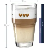Leonardo Latte Macchiato Gläser SOLO 6er Set - Glas - 410 ml Randvoll - spülmaschinengeeignet