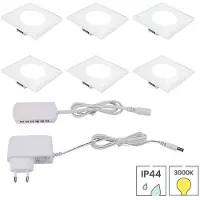 Lybardo LED-Einbauleuchten | 6er-Set LED-Einbaustrahler | 1,5 Watt | 3000K modern warmweiß | quadratisch