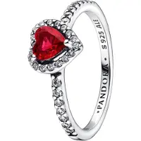 Pandora 198421C02 Damenring Erhabenes Herz Rot