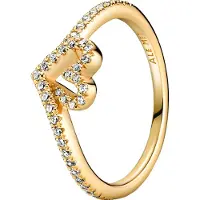 Pandora 169302C01 Damenring Herz Funkelnder Wunsch Goldfarben