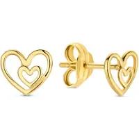 Jackie Gold Ohrringe - I heart London studs - Gr. unisize - in Gold - für Damen