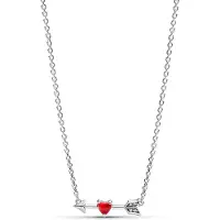 Pandora 393669C01-50 Damen-Kette Silber Pfeil und Muranoglasherz