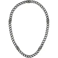 BOSS Panzerkette "DOUBLE B ABSOLUTE", grau, Halsketten, Herren, Edelstahl, L: 56 B: 10mm, Panzerkette, B:10mm
