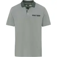 Brax Polo grün melierte Baumwolle