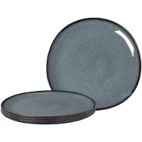 Villeroy & Boch Servierplatte "Servierplatten Lave ø 32 cm 4er Set", grau (gris), Steingut, LIKE. BY , Servierplatten, Servierplatte