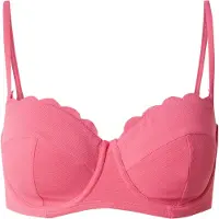 Hunkemoller Gepolstertes trägerloses Bikinioberteil mit Bügel Scallop Cup E + Rosa