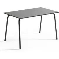 Oviala Rechteckiger Metallgartentisch 120 cm Grau - Palavas