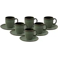 Like. by Villeroy & Boch like. by Lave vert Kaffeetasse mit Untertasse 190 ml 6er Set