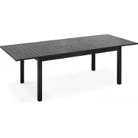 Oviala Ausziehbarer Gartentisch aus Aluminium Schwarz - Butterfly