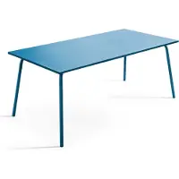 Oviala Metallgartentisch-8-Sitzer Pazifisch blau - Palavas