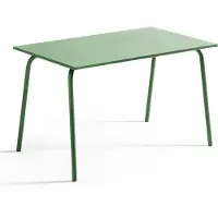 Oviala Rechteckiger Metallgartentisch 120 cm Grüner Kaktus - Palavas