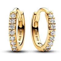 Pandora 263015C01 Damen-Ohrringe Creolen Funkelnde Umarmung Goldfarben