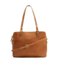 The Chesterfield Brand Wax Pull Up Leder Damen Aktentasche Barcelona 31 cognac