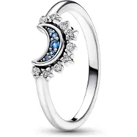 Pandora 192675C01 Damen-Ring Himmlischer Blau Funkelnder Mond
