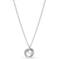 Pandora 391455C01-60 Damenkette 925 Silber Immer Von Familie Umgeben