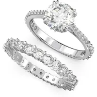 Swarovski Constella Silberfarbene Ringen Set 5649215/CFG