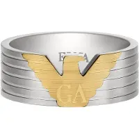 Emporio Armani Eagle Logo Silberfarbene Ring EGS3076040