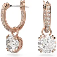 Swarovski Ohrringe - Constella drop Round cut rose gold-tone plated - Gr. unisize - in Quarz - für Damen