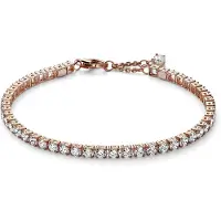 Pandora Timeless Sparkling Tennis Bracelet Armband 581469C01 Met 14K Roségouden Plating