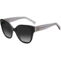Kate spade SAVANNA/G/S Damen-Sonnenbrille Vollrand Oval Acetat-Gestell, schwarz