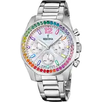 Festina Damen Uhr Casual Edelstahl Armbanduhr silber UF20606/2